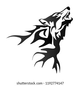 howling wolf tattoo illustrations