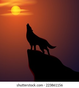 Howling Wolf Vector