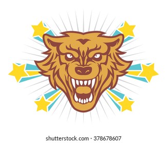 howling wolf vector