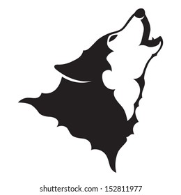 Howling wolf vector file