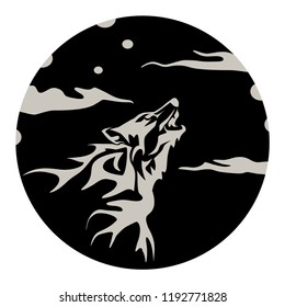howling wolf vector illustration