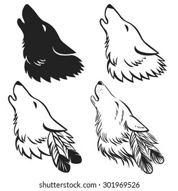 wolf howling drawing images stock photos vectors shutterstock https www shutterstock com image vector howling wolfs head hand drawn vector 301969526