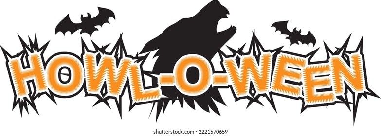 Howl-O-Ween Holiday Event Vector Illustration svg