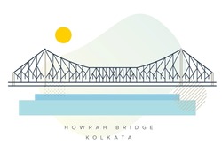 Howrah Bridge Kolkata - Stock Illustration As EPS 10 File 