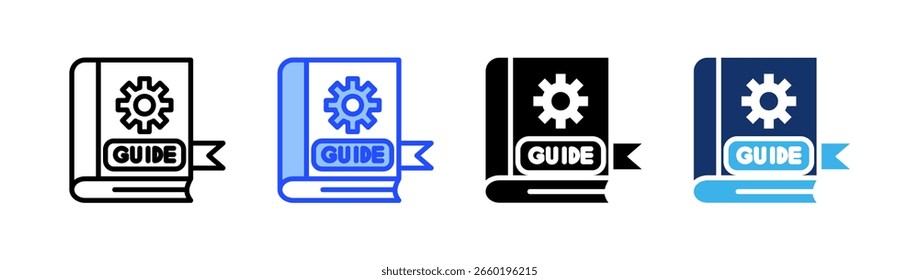 Coleção De Ícones Do Guia De Instruções Com Vários Estilos