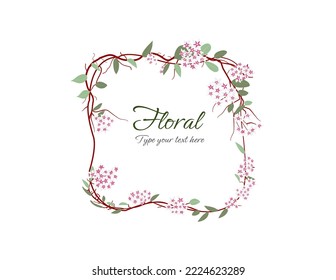 fondo del tema del marco de la flor hoya