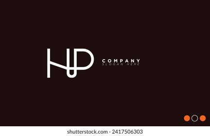  Letras alfabetas HP Iniciales Logotipo Monograma PH, H y P