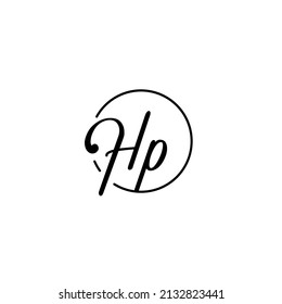 HP circle feminine concept initial logo best for beauty and fashion