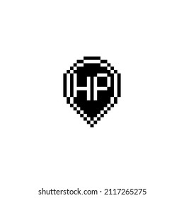 HP creative letter logo design concept for sale in high quality professional design that will print well across any print media