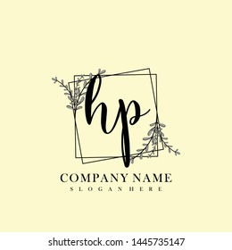 HP Initial beauty floral logo template