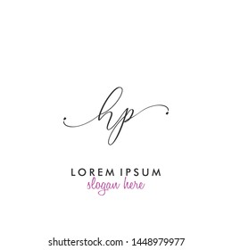 HP Initial beauty monogram logo vector