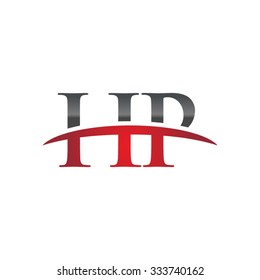 HP initial company red swoosh logo