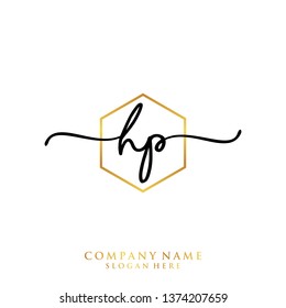 HP Initial handwriting logo template