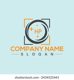 HP initial letter logo design for company branding or business