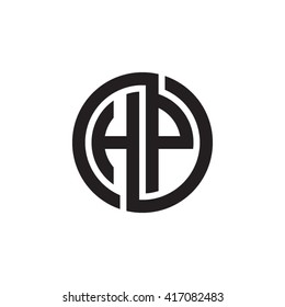 HP initial letters looping linked circle monogram logo
