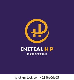 HP initial logo  minimal vector logo for initial letter H and P