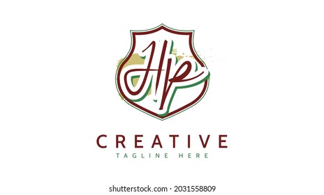 HP Initials, handwriting logo vector