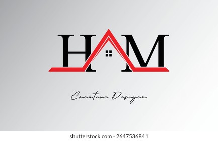HP Letter House Logo – Creative Real Estate Monogram with Roof Icon and Home Shape for Property, Architecture and Modern Branding
