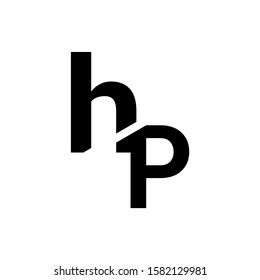 Hp Letter Logo Design Background Color Stock Vector (Royalty Free ...