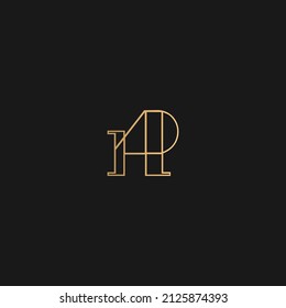 icono del logotipo de la letra HP, logotipo del tipo de concepto inicial