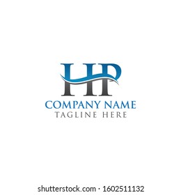 HP letter Type Logo Design vector Template. Letter HP logo Design