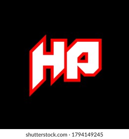 Diseño de logotipo HP, diseño de letra HP inicial con estilo de ciencia ficción. Logotipo de HP para juegos, soporte, tecnología, digital, comunidad o negocio. H P ostenta un alfabeto italiano moderno. Tipografía de estilo urbano.