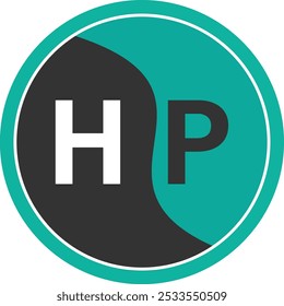 HP logo design. PH logo vectors. Circle HP logo vectors. Simple PH logo design. P vectors royalty.