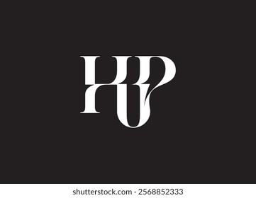 HP Logo Design Template Vector Graphic Branding Element.
