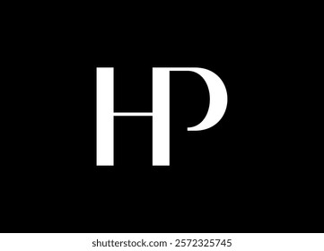 HP Logo Design Template Vector Graphic Branding Element.
