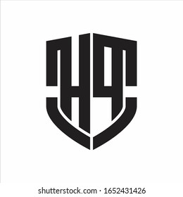 Hp Logo Monogram Emblem Shield Shape Stock Vector (Royalty Free ...