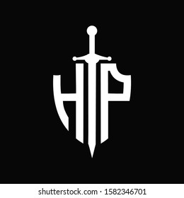 HP logo with shield shape and sword