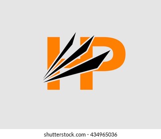 HP Logo. Vector Graphic Branding Letter Element
