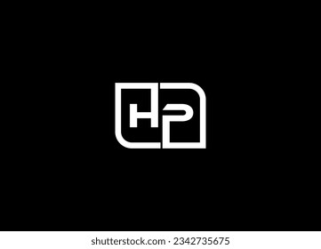 HP monogram logo design and letter logo design