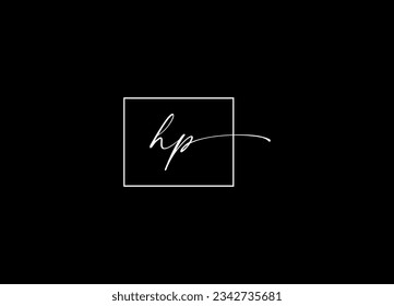 Design des Logos von HP Monogram und Logo von Buchstaben