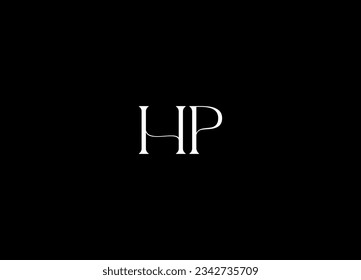 HP monogram logo design and letter logo design