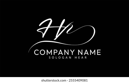  HP P H initial signature logo template vector