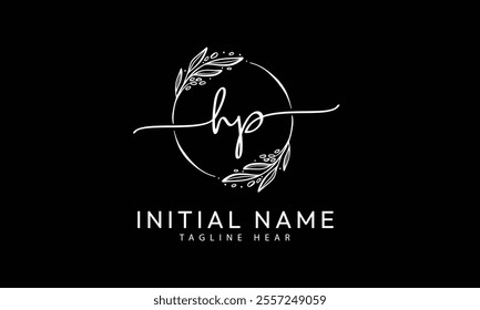 HP P H  initial signature logo template vector