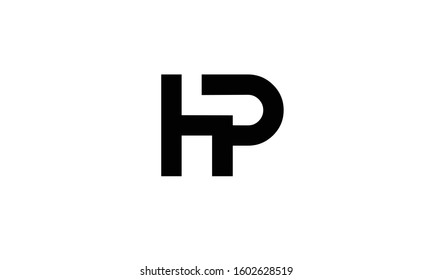 HP or PH abstract letter alphabet logo vector template