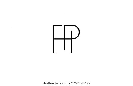 HP, PH ABSTRACT LETTER LOGO MONOGRAM