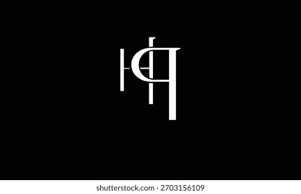 MONOGRAMA DEL LOGOTIPO DE LA LETRA ABSTRACTAS DE HP, PH