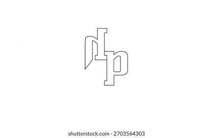 MONOGRAMA DEL LOGOTIPO DE LA LETRA ABSTRACTAS DE HP, PH