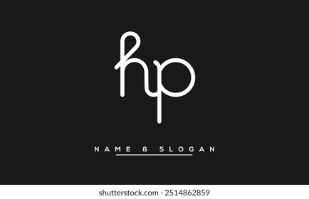 HP, PH Letras Abstractas Logo Monograma