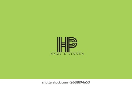HP, PH Letras abstratas Monograma de logotipo