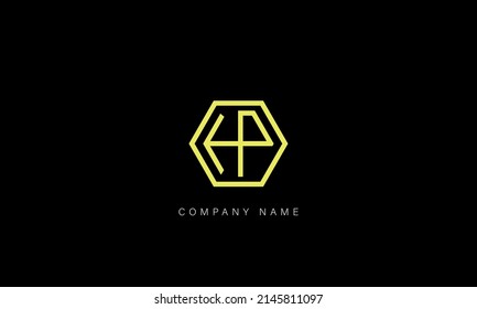 Monograma del logotipo de las letras del alfabeto HP, PH