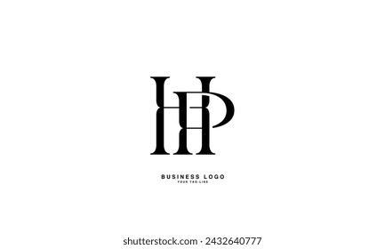 HP, PH, H, P, Letras abstractas Logo Monograma