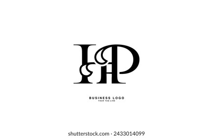 HP, PH, H, P, Letras abstractas Logo Monograma