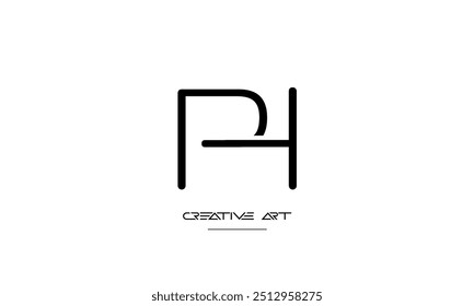 HP, PH, H, P abstract letters logo monogram