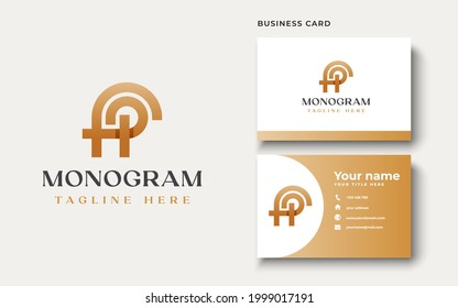 HP PH H P Monogram Logo Template Vector Illustration In Isolated White Background