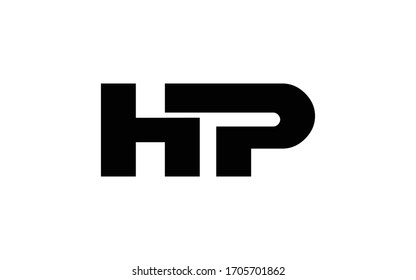 HP or PH and H or P Uppercase Letter Initial Logo Design, Vector Template