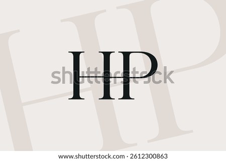 HP or PH letter logo icon design. Classic style luxury initials monogram.